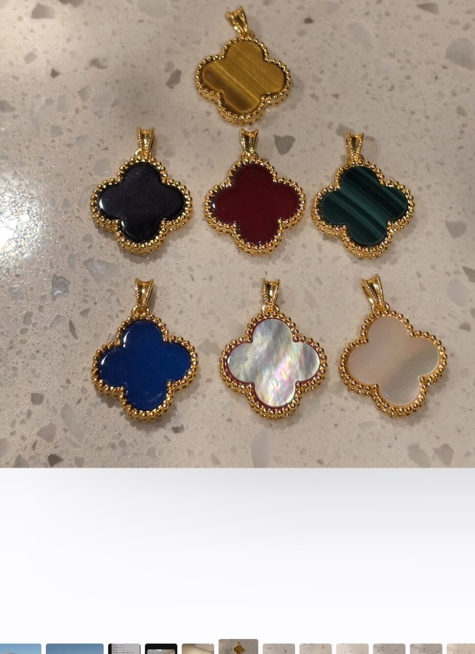 🎀✨️18K Real Gold Green Clover Pendant and 14K Gold Necklace🎀 - Picture 2 of 5